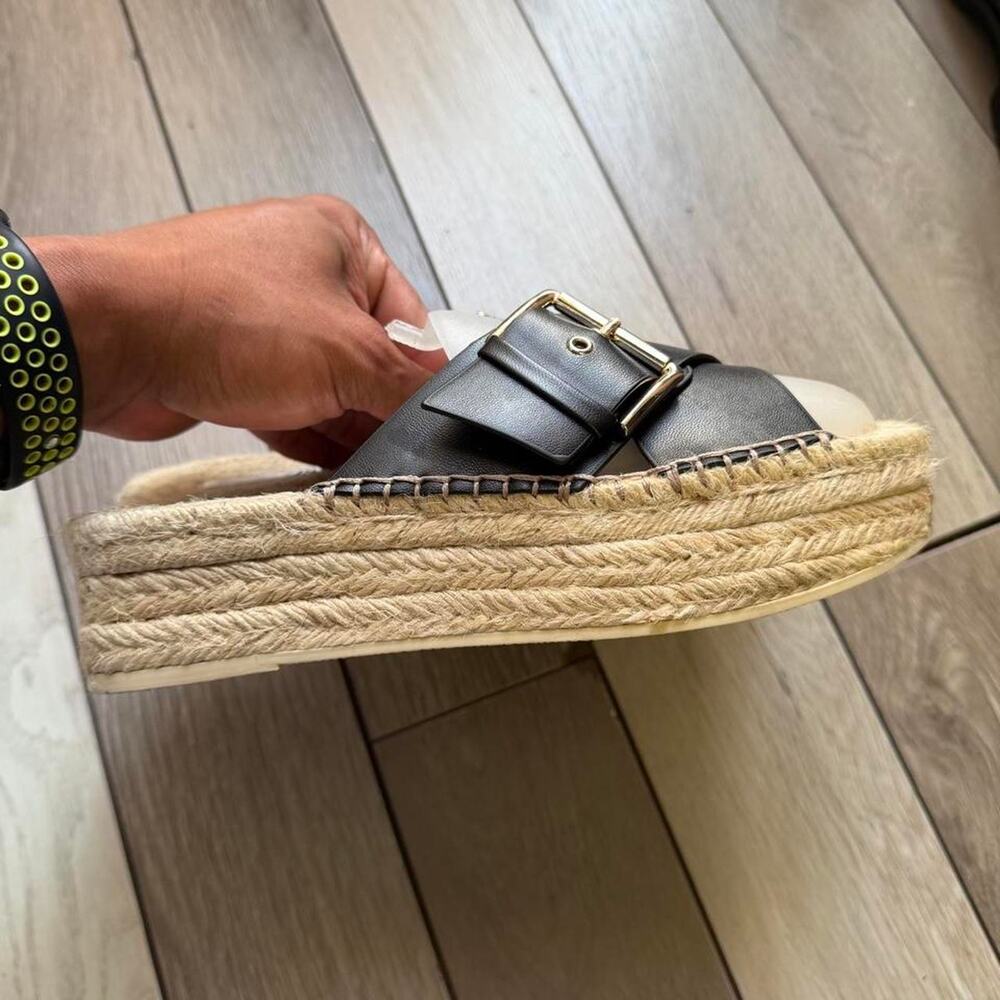 Zara platform espadrille slide sandals - Picture 7 of 8